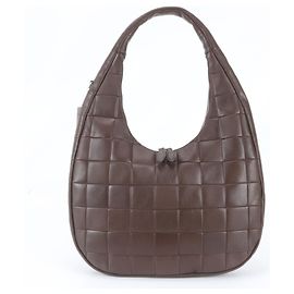 Bolsa de Ombro em Couro Coach Topia Alter Ego Crescent Marrom