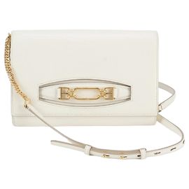 Borsa a tracolla con catena 2-Way in pelle Bally Crudo