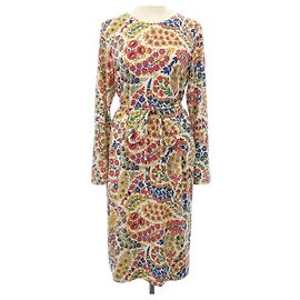 Etro Dress Beige Red Yellow Red Beige Yellow