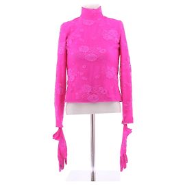 Top en dentelle rose Balenciaga Rose