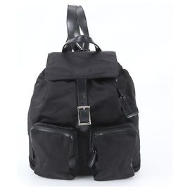 Mochila e bolsa de ombro Gucci em couro e nylon Preto