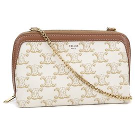 Céline Bolsa de Ombro Celine White Branco