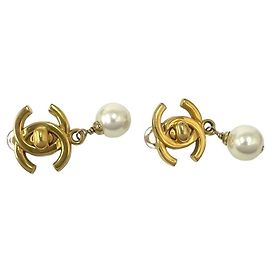 Orecchini a clip Chanel Vintage Coco Mark Gold D'oro