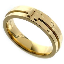 Autre Marque Tiffany 18K Yellow Gold T Two Wide Band Ring Other