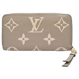 Portefeuille Zippy Bi-Fold Louis Vuitton Gris Écru