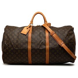 Louis Vuitton Brown Monogram Keepall Bandouliere 60 Marrone