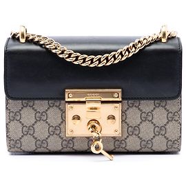 Gucci Beige Small GG Supreme Padlock Crossbody Otro