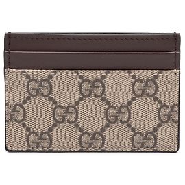 Gucci Beige GG Supreme Kartenetui Beige