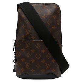 Bolso bandolera Louis Vuitton Brown Monogram Macassar Avenue Castaño