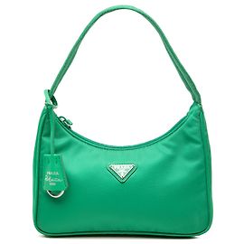 Sac à épaule Prada Mini Tessuto Re Edition 2000 Vert Vert