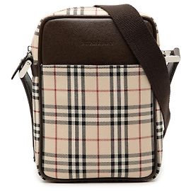 Borsa a tracolla Burberry Beige House Check Canvas Altro