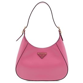 Prada Cleo Schultertasche aus rosa Spazzolato-Leder Pink
