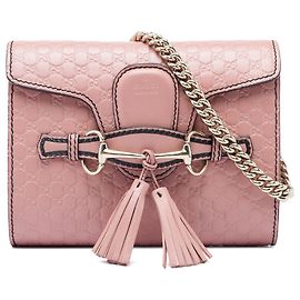 Gucci Pink Mini Microguccissima Emily Crossbody Rosa