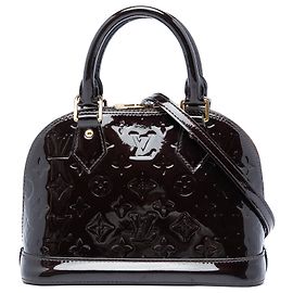 Louis Vuitton Purple Monogram Vernis Alma BB Roxo