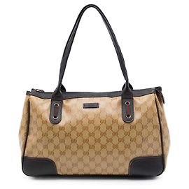 Sacola Gucci Beige GG Crystal Web Princy Bege
