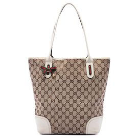 Sac cabas Gucci Princy en toile GG beige Beige