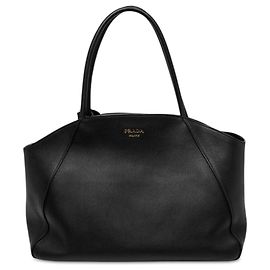 Bolso Tote Prada de piel granulada suave negro Large Negro