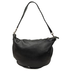 Borsa Hobo a Mezzaluna Gucci in vitello nero Nero