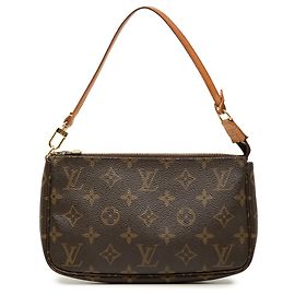 Louis Vuitton Brown Monogram Pochette Accessoires Marrom