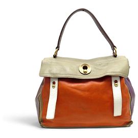 YVES SAINT LAURENT MUSE TWO 197149 TRICOLOR SUEDE HANDBAG Other