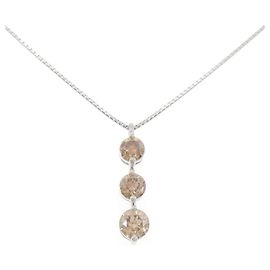 Autre Marque Collar de diamantes PT900 PT850 Plata