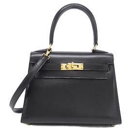 Hermès Borsa Hermes Mini Kelly Box Calf Nero