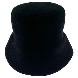 Autre Marque Cappello rotondo nero in lana "Bathilda" Nero