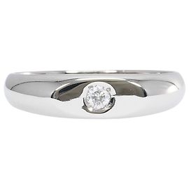 Autre Marque Anillo alianza de oro blanco 18K Dorado