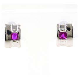 Autre Marque PT850 Platinum Stud Earrings with Ruby Other