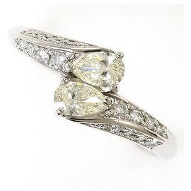 Autre Marque Anel aliança em platina 900 e diamantes Outro