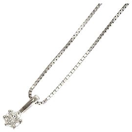 Autre Marque Collana in oro bianco 18K con diamante D'oro