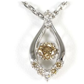 Autre Marque Platinum Necklace with Brown Diamonds Other