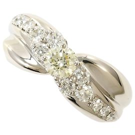 Autre Marque Platinum and Yellow Diamond Band Ring Other