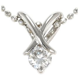 Autre Marque Platinhalskette mit Diamantanhänger Andere