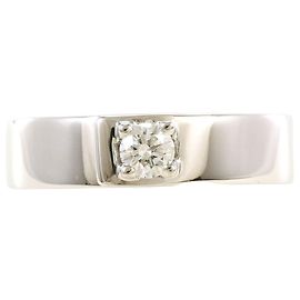 Autre Marque Bague alliance en or 18K avec diamant Doré