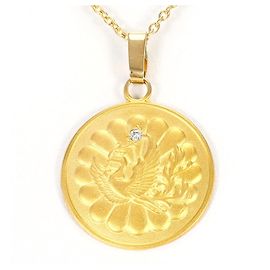 Autre Marque Collier en or jaune 18K avec diamant Doré