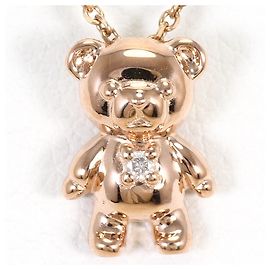 Autre Marque Collana in oro rosa 10K con diamante D'oro
