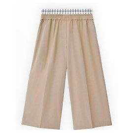 Loewe Pantalon Large en Coton Beige Beige