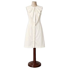 Abito bianco senza maniche Carolina Herrera con volant Bianco