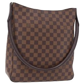 LOUIS VUITTON Damier Ebene Looping GM Shoulder Bag N51144 LV Auth 207583A Damier ebene