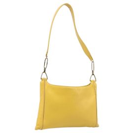 Bolsa de Ombro LOEWE em Couro Amarelo Ouro Auth 206726A Dourado Amarelo
