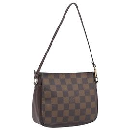LOUIS VUITTON Damier Ebene Trousse Makeup Pouch N51982 LV Auth 205283A Damier ebene