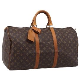 LOUIS VUITTON Monogram Keepall 50 Boston Bag M41426 LV Auth 205114 Monogramme