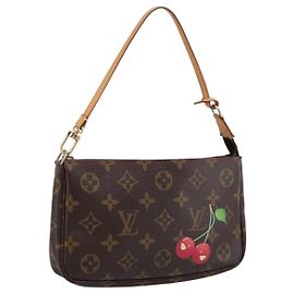 LOUIS VUITTON Monogram Cherry Pochette Accessoires Pouch M95008 Auth 207476SAV Monogramme