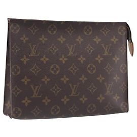 LOUIS VUITTON Monogram Poche Toilette 26 Pouch M47542 LV Auth 207402A Monogramma