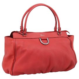 Borsa a mano GUCCI Abbey in pelle Outlet Rosso Argento 341491 Auth 207693V Argento Rosso