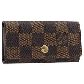 LOUIS VUITTON Damier Ebene Multicles 4 Key Case N62631 LV Auth 206376V Damier ebene