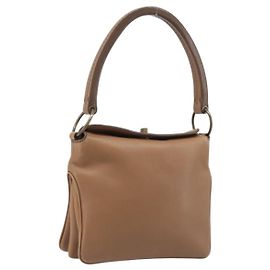 Miu Miu Handtasche aus Leder, Braun Gold Auth 206871A Braun Golden