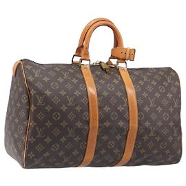 LOUIS VUITTON Monogram Keepall 45 Boston Bag M41428 LV Auth 200995V Monogram