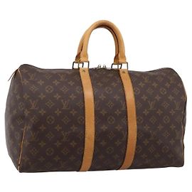 LOUIS VUITTON Monogram Keepall 45 Boston Bag M41428 LV Auth 205109 Monogram